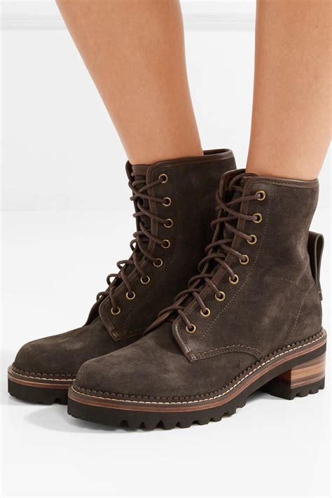chloe brown ankle boots